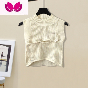 七斓设计感甜辣风减龄套装女夏短款背心无袖针织衫牛仔半身裙裤套