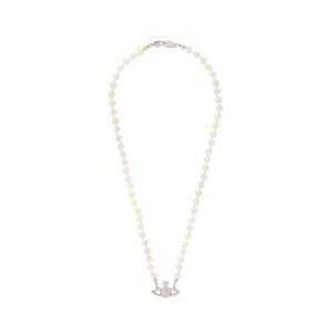 Vivienne Westwood中性项链珍珠饰品Mini Bas Relief Pearl坠饰配饰日常礼赠 黄色