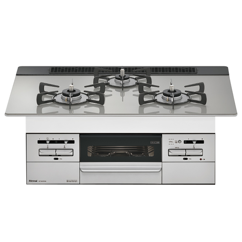 日本林内燃气灶Mytone75嵌入式三眼灶煤气炉烤箱自动烤配烤盘天然气RS71W35T2DGAVW23款