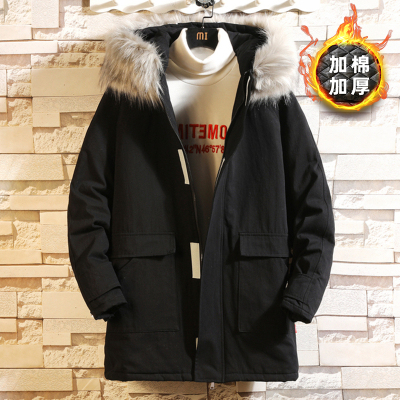 NEWLAKE冬季连帽毛领棉衣男青少年大码胖子派克棉服加厚夹棉短款冬装外套棉衣