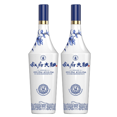 [KS]叙府新款青花大曲52度450ml*2瓶整箱浓香型白酒纯粮食光瓶白酒
