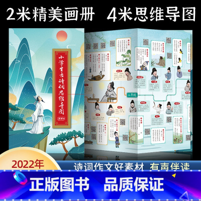 小学生古诗词思维导图 [正版]2023新版四大名著思维导图画册人物关系图水浒传三国演义红楼梦西游记唐僧取经路线图初中小学