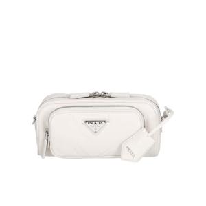 女士单肩包拉链设计可调肩带时尚皮革手提包外出购物包 白色