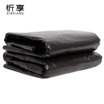 忻享 加厚黑色平口塑料垃圾袋55*60cm 50个/包