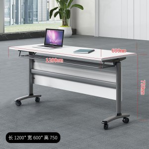 文灵折叠培训桌椅组合拼接会议桌条桌双人可折叠桌课桌活动移动办公桌[工厂现做 7天内发货]