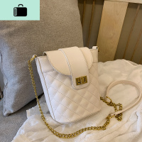 小包包女包2020春夏新款潮韩版百搭斜挎包时尚洋气链条菱格水桶包NEW LAKE女斜挎包