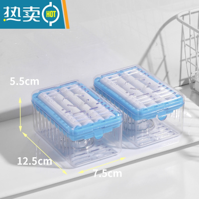 敬平创意香皂盒轻奢多功能洗衣服肥皂盒免手搓起泡皂盒家用沥水收纳盒 免手搓起泡沥水皂盒2个蓝色装