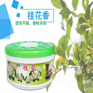 固体空气清新剂家用室内空气芳香剂固体香薰厕所卫生间除臭清香剂 铝罐香膏【桂花】4瓶