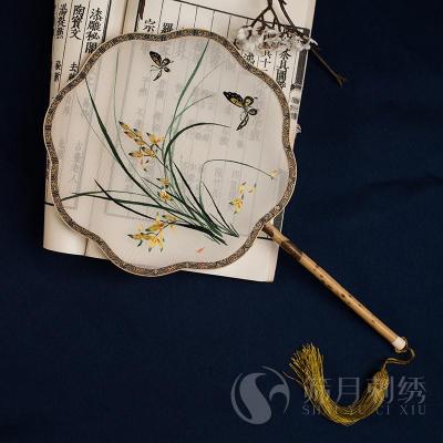 古风团扇苏绣宫扇手工双面绣花旗袍圆扇刺绣古典女舞汉服扇子三维工匠16花鸟