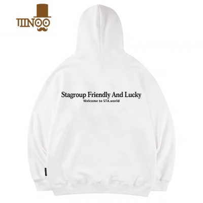 YANXUSTA SR XRMD标语连帽卫衣男女美式休闲加绒外套ins