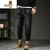 YANXU大码男裤潮胖直筒小脚加肥加大250斤牛仔裤男显瘦胖子长裤潮