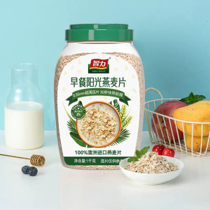 智力早餐阳光燕麦片1000g 原味无蔗糖易泡免煮即食谷物罐装桶装营养早餐