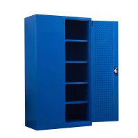 乙壬重型工具柜加厚物件工具储物柜工厂铁皮柜汽修厂零件收纳柜蓝色五层带挂板