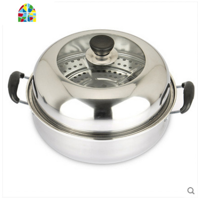 不锈钢多用汤锅 蒸锅 火锅 蒸汤锅 桑拿锅 电磁炉专用锅 FENGHOU 30CM