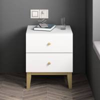 北欧轻奢床头柜 简约现代二斗收纳柜小户型卧室床边迷你储物柜ins