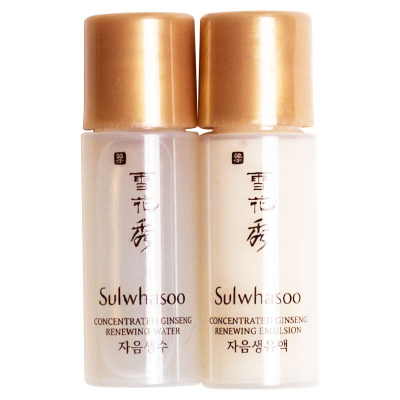 雪花秀(Sulwhasoo)水乳套装滋盈肌本护肤水乳套装水乳2件套平衡水油滋润祛旅行装雪花秀水乳小样*30对
