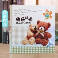 6寸相册本大容量1000张皮质4r过塑插页式家庭宝宝影集相簿纪念册 三维工匠 6寸过塑500张-快乐时光
