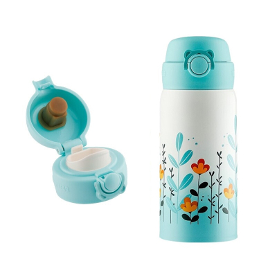 杯具熊花海小号成人保温杯男女316不锈钢内胆学生水杯车载商务直身杯子户外玩潮380ml