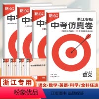 语文 浙江省 [正版]2024新版靶心中考仿真卷中学语文数学英语科学浙江专版中考卷原创仿真卷新趋势专项仿真训练浙江