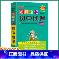初中地理 初中通用 [正版]2024新版 图解速记初中地理全彩版初中知识大全清单考试得分口袋书中考总复习资料789年级教