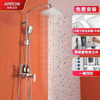 箭牌卫浴(ARROW)卫浴花洒 轻奢花洒 增压淋浴套装 全铜淋雨龙头花洒喷头 多功能增压淋浴花洒AE3449CP-P1