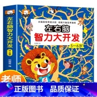 [正版]5-6岁宝宝左右脑智力大开发益智书幼儿园游戏书专注力全脑思维训练书籍幼儿找不同走迷宫书大冒险逻辑左右脑全脑开发
