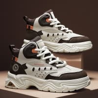 马丁靴男秋季新款时尚工装鞋男士高帮运动老爹鞋百搭休闲鞋