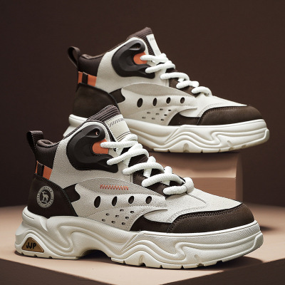 马丁靴男秋季新款时尚工装鞋男士高帮运动老爹鞋百搭休闲鞋