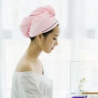 浴帽女成人干发巾洗澡擦头吸水毛巾速干包头巾柔软加厚可爱干发帽 三维工匠 8073蝴蝶结干发帽咖色1件