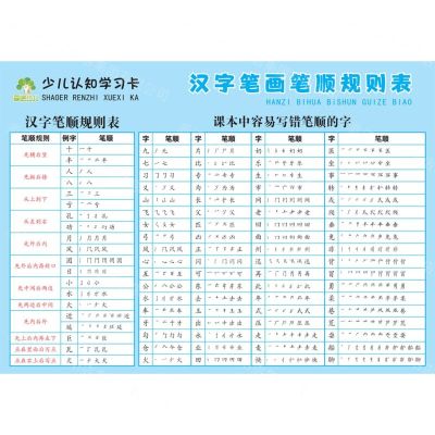[N]汉字笔画笔顺规则表/少儿认知学习卡-9787540159863