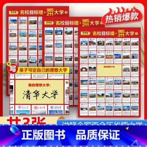 好学匠名校目标墙贴[74*52cm]3张 [正版]好学匠名校目标墙贴985/211 全套3张 985211名校目标墙贴高