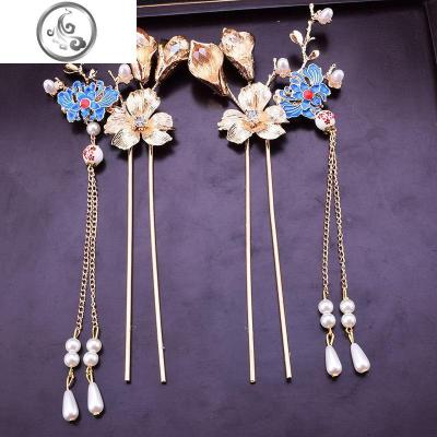 发冠古装手工流苏发簪汉风步摇头饰古风汉服对簪结婚头饰 jimi品牌:姬