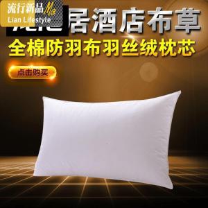 宾馆酒店床上用品棉白色/红色 单人枕芯 纤维枕头 三维工匠 枕芯白色一只（40*70） 默认尺寸