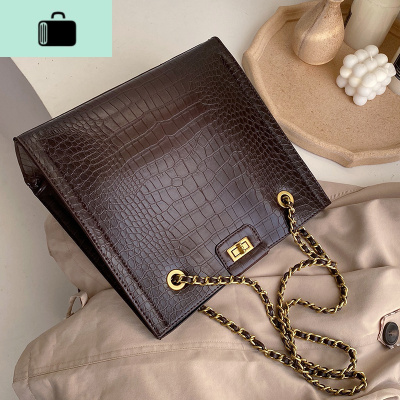 高级感复古质感大包包女2019春夏新款百搭时尚链条斜挎容量单肩包NEW LAKE女士单肩包