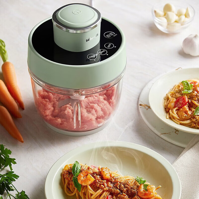 小熊绞肉机家用 和面机 多功能揉面搅面绞馅机 打肉饺子肉馅碎肉机 搅肉机2L大容量