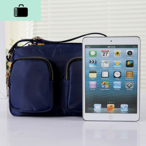 尼龙斜挎包女新款小跨包休闲妈妈包简约防水牛津布帆布单肩斜挎包NEW LAKE女斜挎包