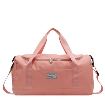 福源短途旅行包大容量女手提收纳袋学生行李包旅游可套拉杆出门装衣服粉色