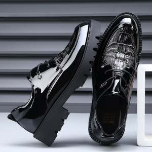 大码47 48男鞋新款春季商务透气增高休闲皮鞋男士新郎结婚鞋