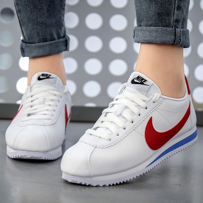 NIKE耐克女鞋2021春季新款运动鞋子时尚红勾阿甘鞋Cortez元年休闲鞋低帮板鞋807471