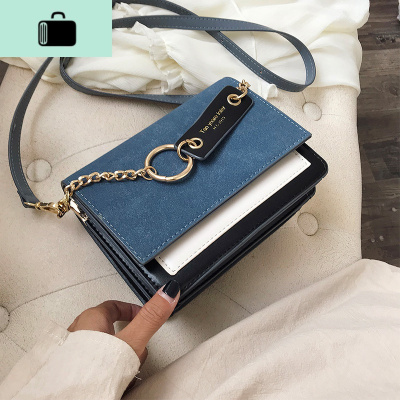休闲质感包包女2020流行新款韩版时尚撞色百搭链条单肩斜挎小方包NEW LAKE女士单肩包
