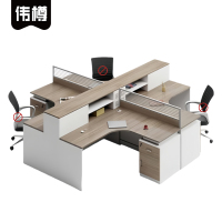 伟樽员工屏风办公桌四人位280*270*110cm张
