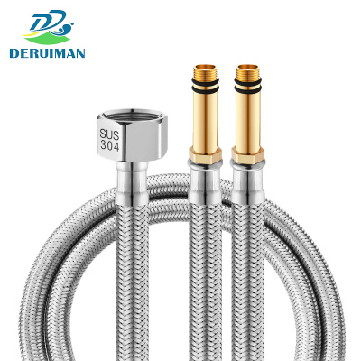 DERUIMAN不锈钢编织管洗脸盆尖头进水水管软链接