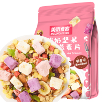 美粥食客 酸奶坚果烘培燕麦片400g袋装 营养早餐即食冲饮酸奶水果粒代餐粥饱腹速食懒人食品MS