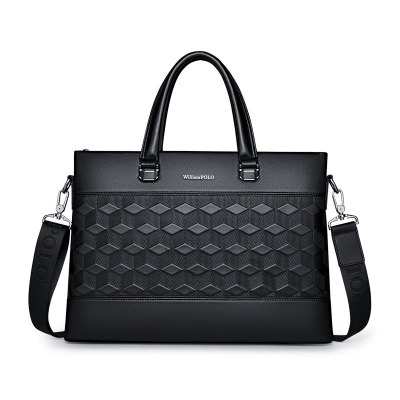 斯妮拉英皇保罗公文包男士单肩斜挎包大容量办公电脑包商务轻便手提包潮大包