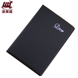 凌美盛 皮面B5笔记本 18K记事本 120张/17*24.7*20.6cm 黑色8918-1/本