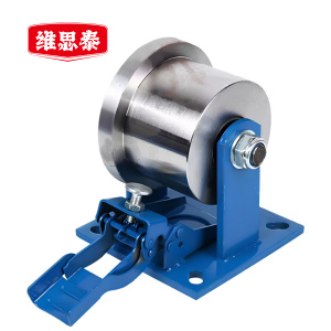 维思泰 单边钢轮滑轮走行轮(带刹车)200*170mm带支架个