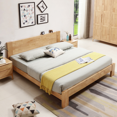 臻远 ZY-SMC-176 实木床卧室床北欧床公寓床家用床 1.8米