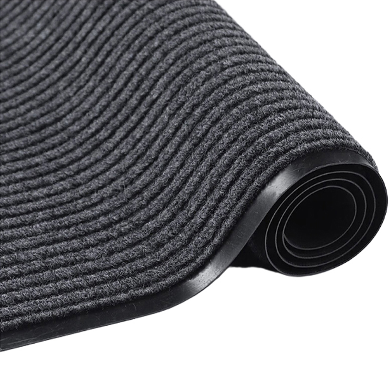 连瑞翔 双条纹防滑地垫 灰色 厚5mm*宽1.2m*15m 卷