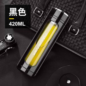 富光玻璃杯双层男士家用高硼硅耐热水杯便携车载茶水分离泡茶杯子