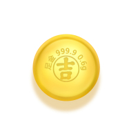 吉音黄金 蛇年金豆豆黄金0.6g足金AU9999存钱攒金豆纯金十二生肖 压岁钱 黄金投资本命年送礼PZH